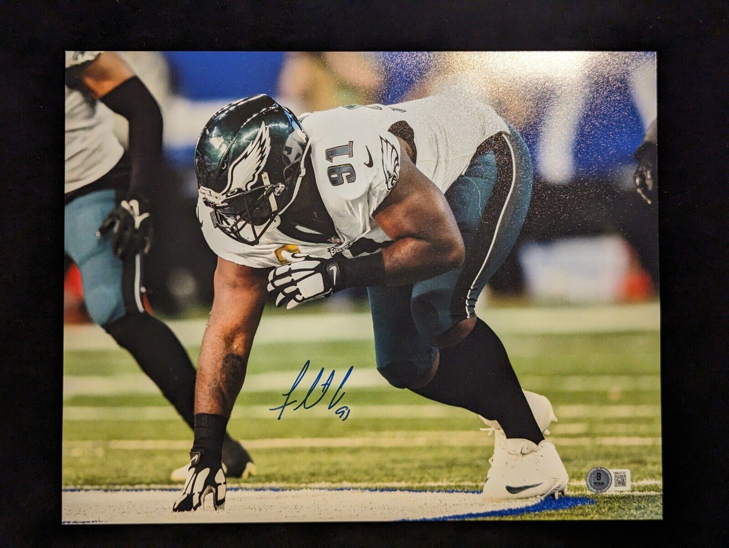 MVP Authentics Philadelphia Eagles Fletcher Cox Autographed Signed 11X14 Photo Beckett Holo 90 sports jersey framing , jersey framing