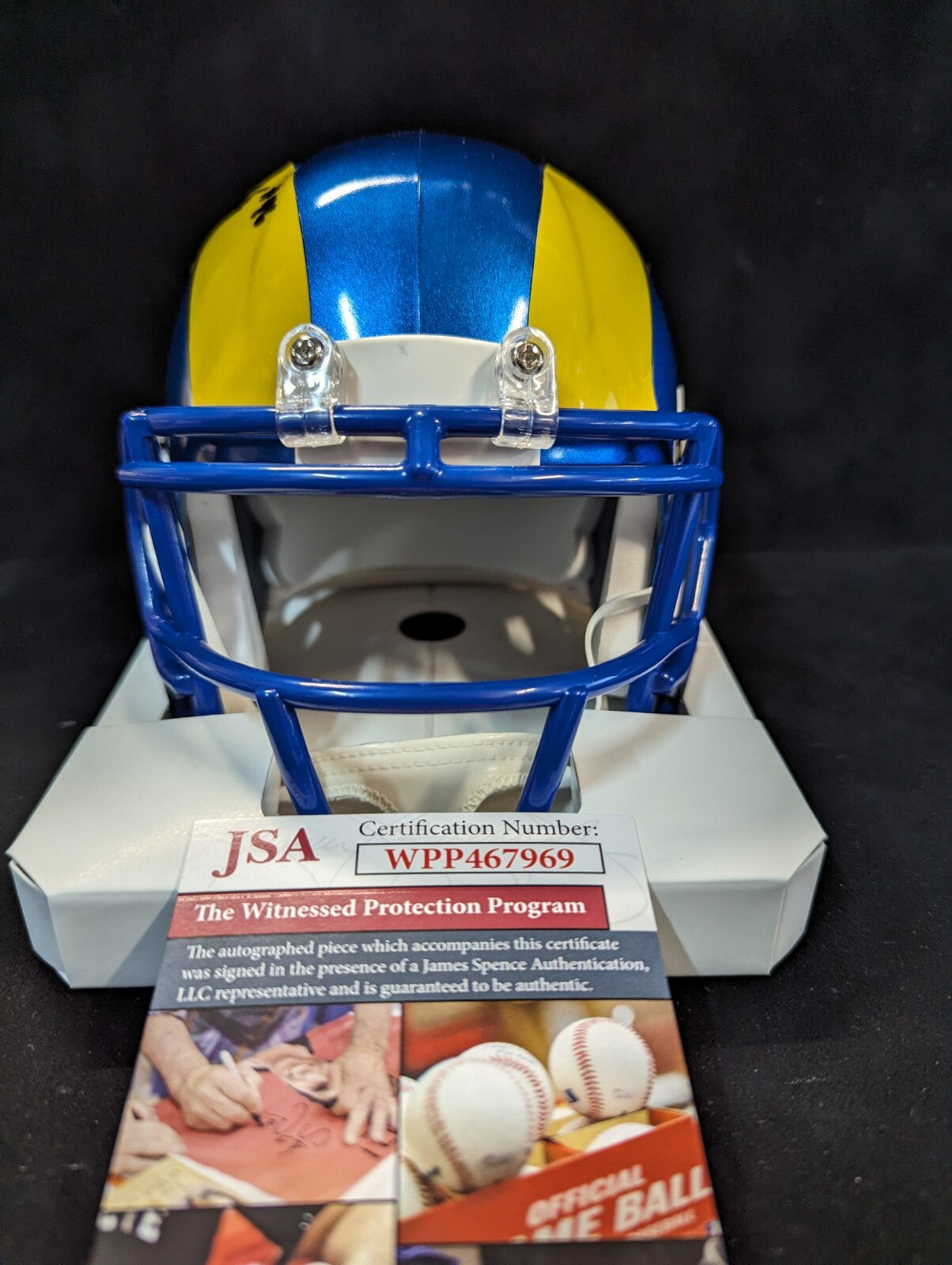 Los Angeles Rams Grant Haley Autographed Speed Mini Helmet Jsa Coa