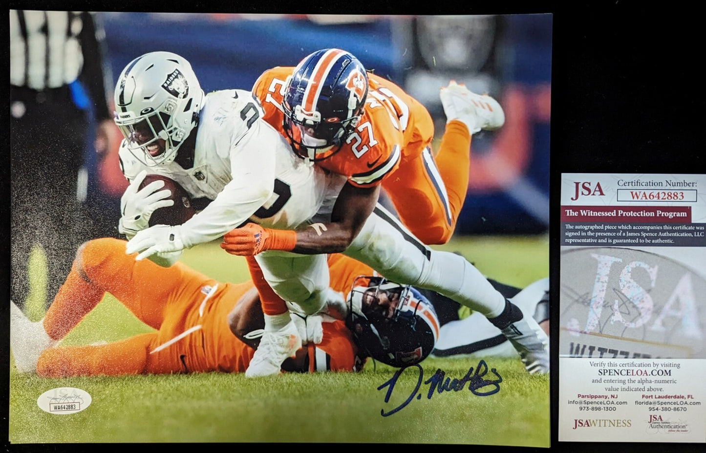 Denver Broncos Damarri Mathis Autographed Signed 8X10 Photo Jsa Coa