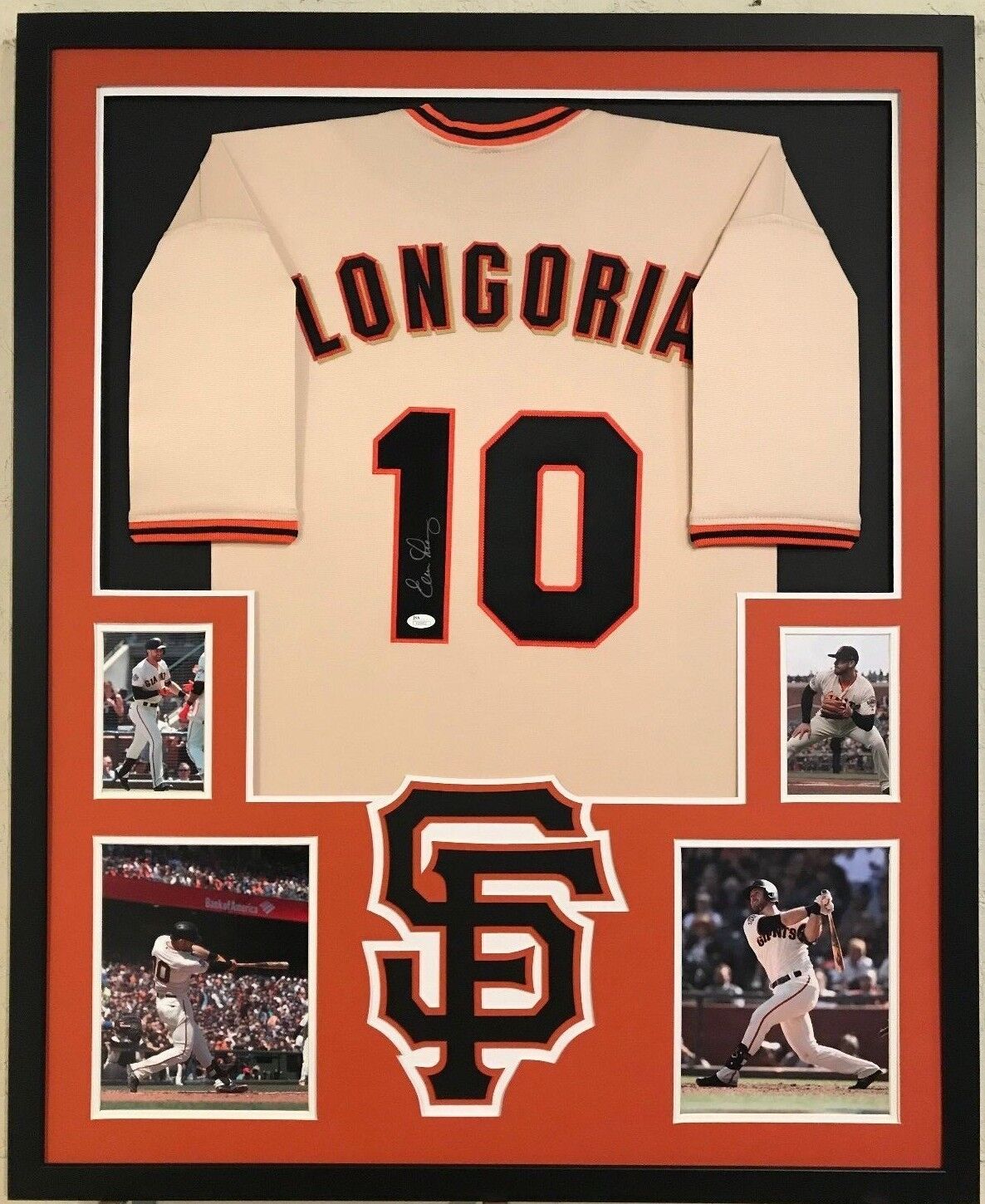 Framed Evan Longoria Autographed Signed San Francisco Giants Jersey Jsa Coa