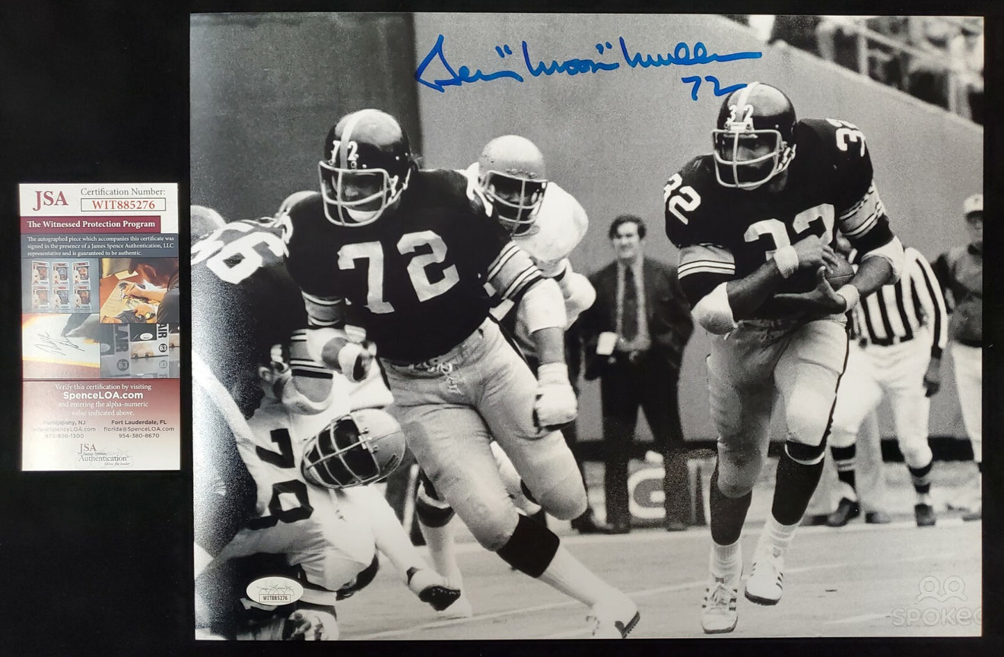 Pittsburgh Steelers Gerry Mullins Autographed Signed 11X14 Photo Jsa Coa