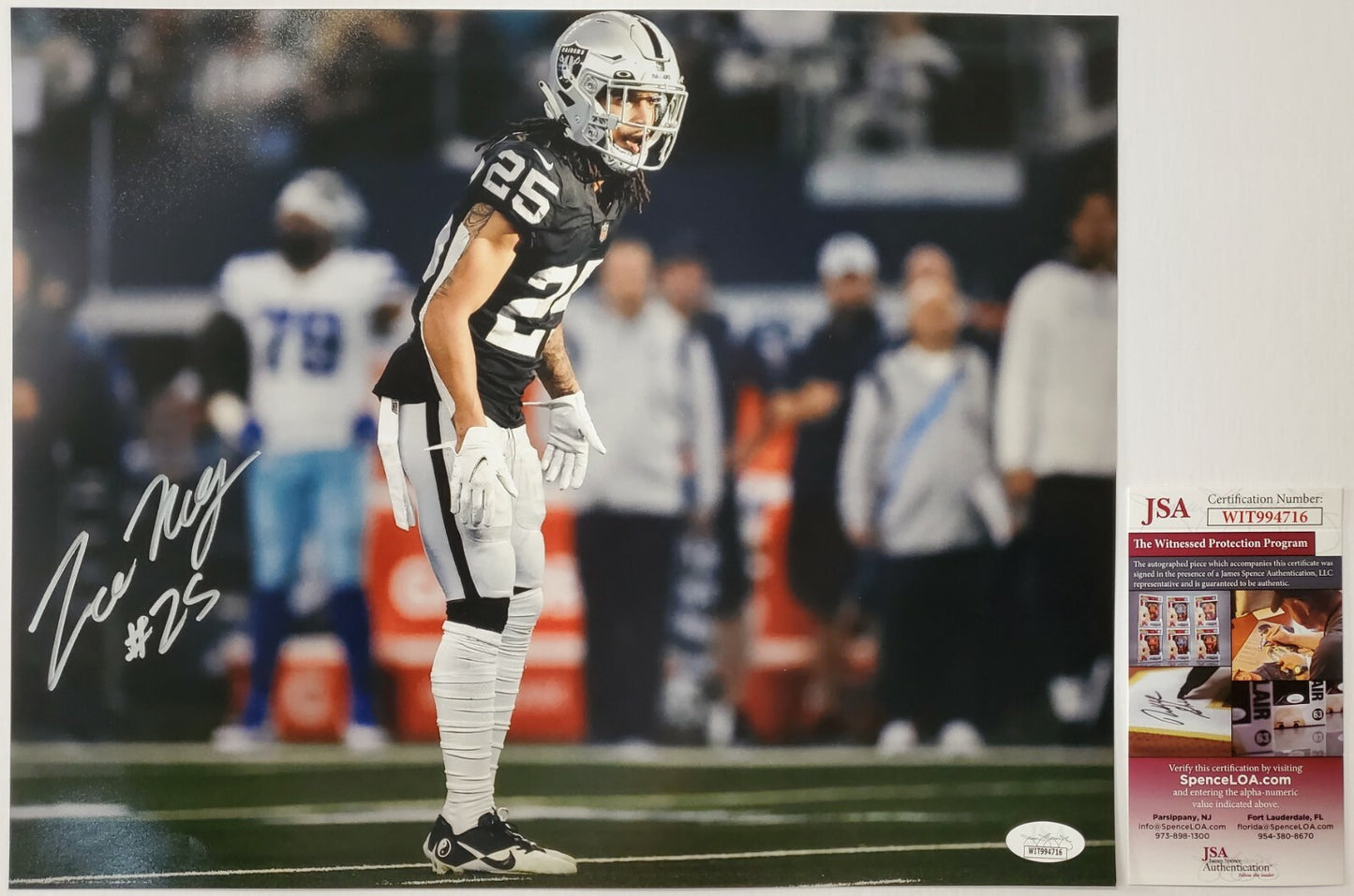 Las Vegas Raiders Trevon Moehrig Autographed 11X14 Photo Jsa Coa