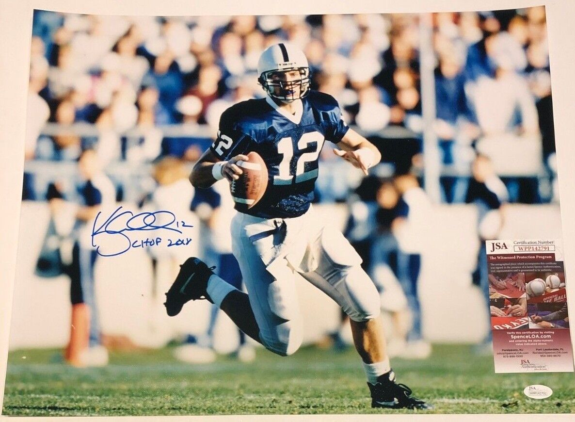 MVP Authentics Kerry Collins Autographed Signed Inscribed Penn State 16X20 Photo Jsa Coa 108 sports jersey framing , jersey framing