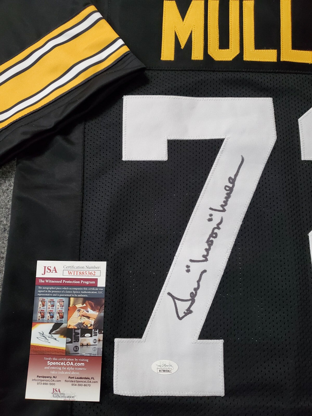 Pittsburgh Steelers Gerry Mullins Autographed Signed Jersey Jsa Coa