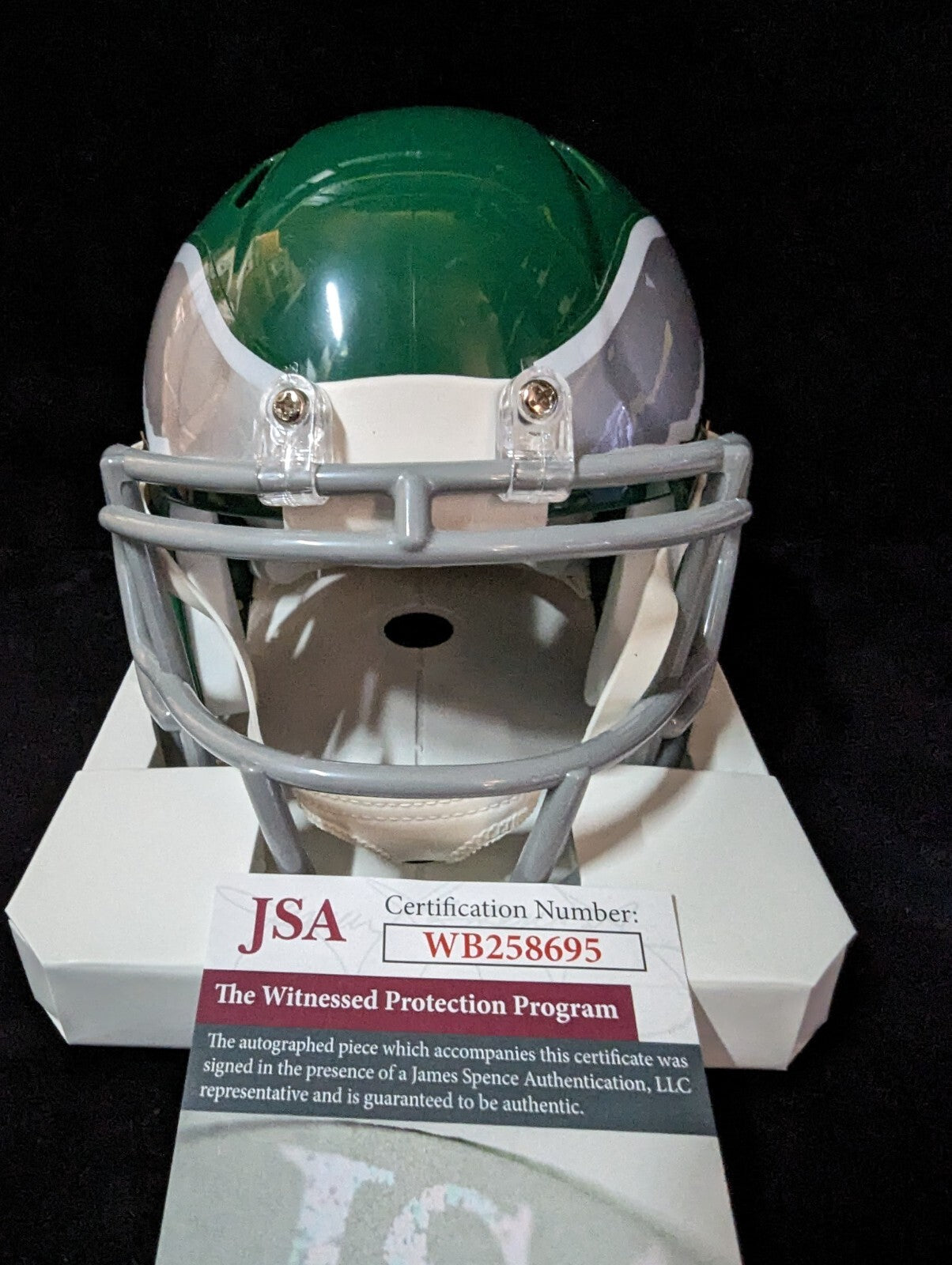 Philadelphia Eagles Bryce Huff Autographed Signed Throwback Mini Helmet Jsa Coa