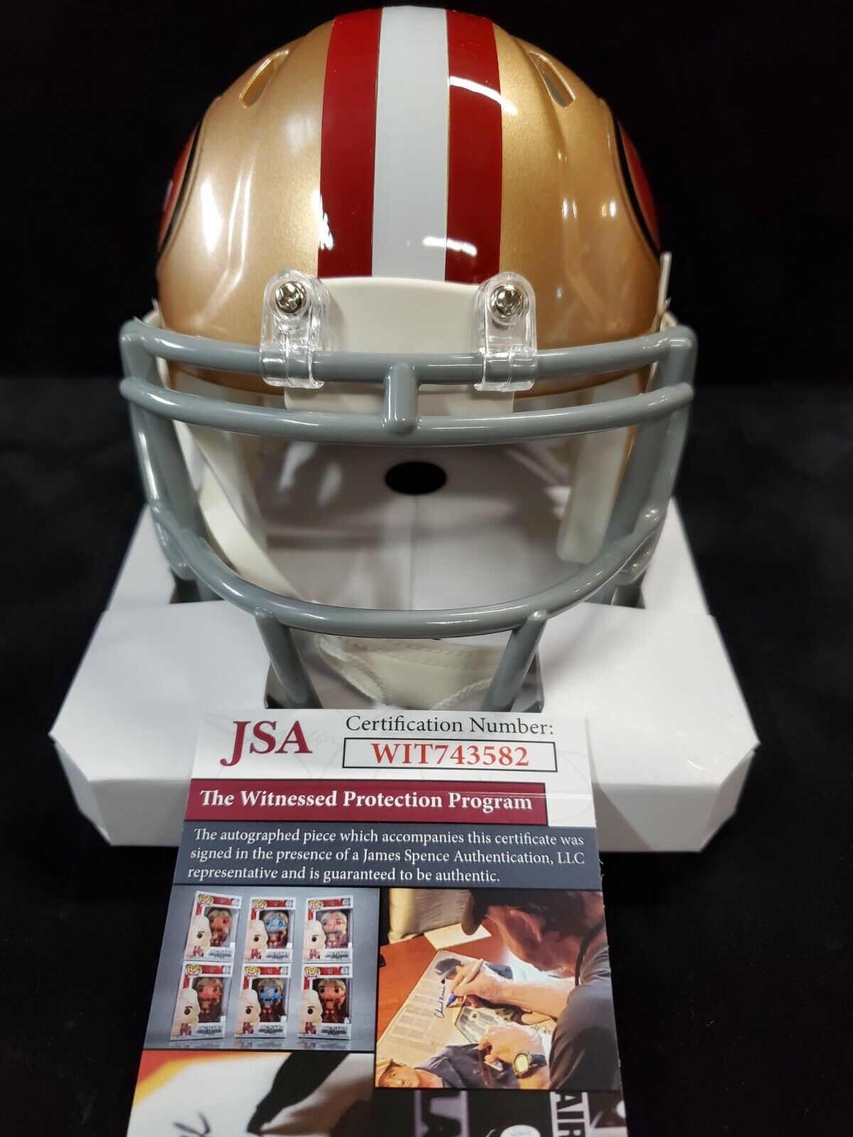 San Francisco 49Ers Vernon Davis Autographed Speed Mini Helmet Jsa Coa