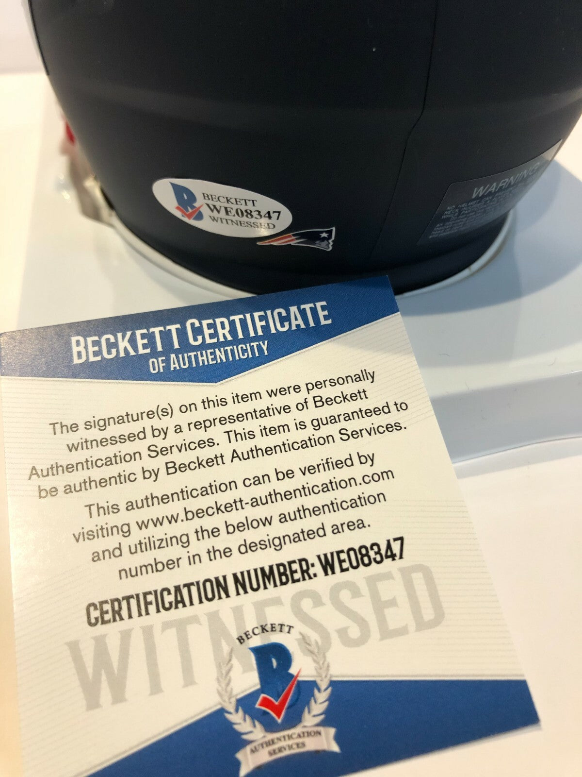N'keal Harry Signed New England Patriots Amp Mini Helmet Beckett Coa