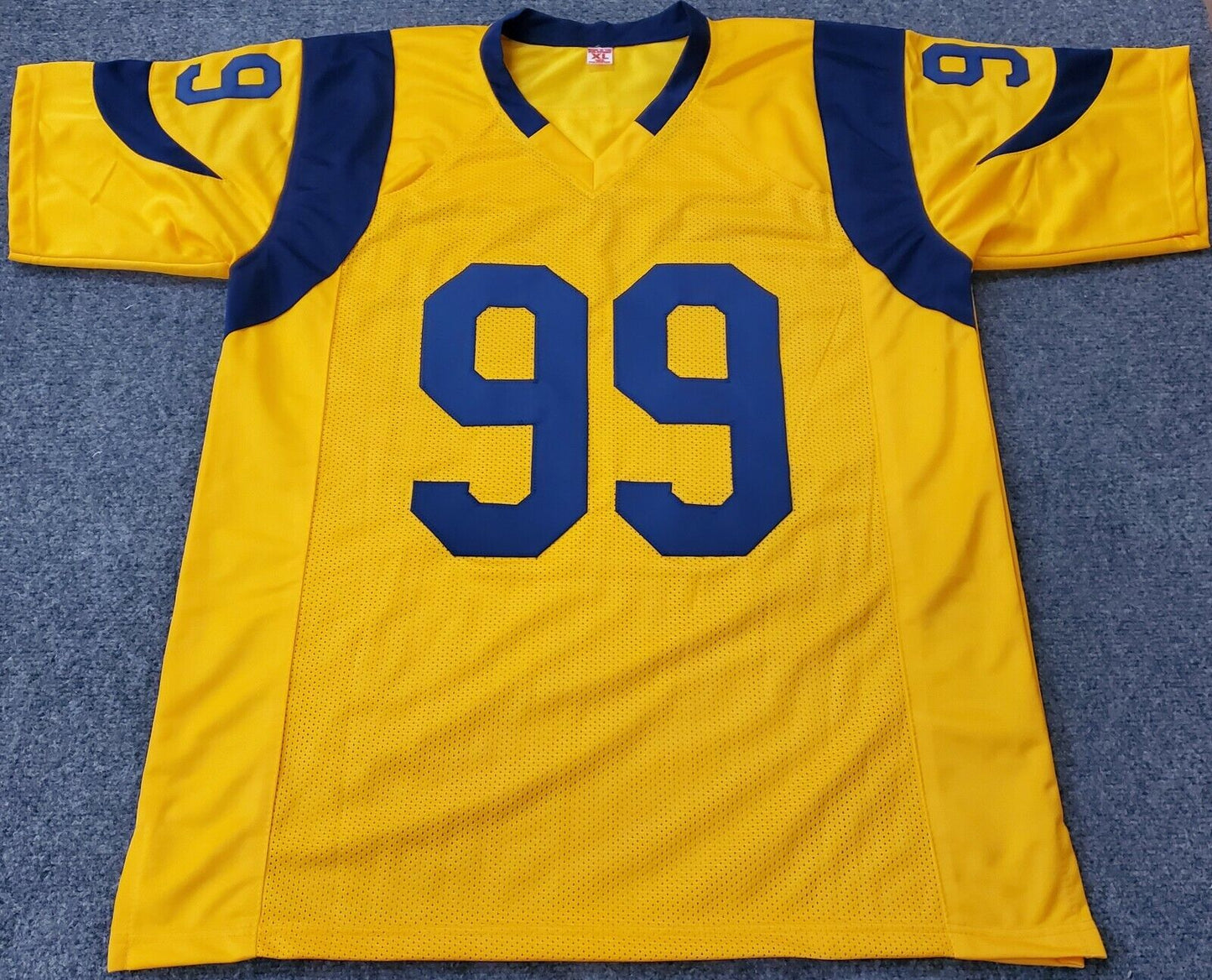 MVP Authentics Los Angeles Rams Aaron Donald Autographed Signed Jersey Jsa Coa 251.10 sports jersey framing , jersey framing
