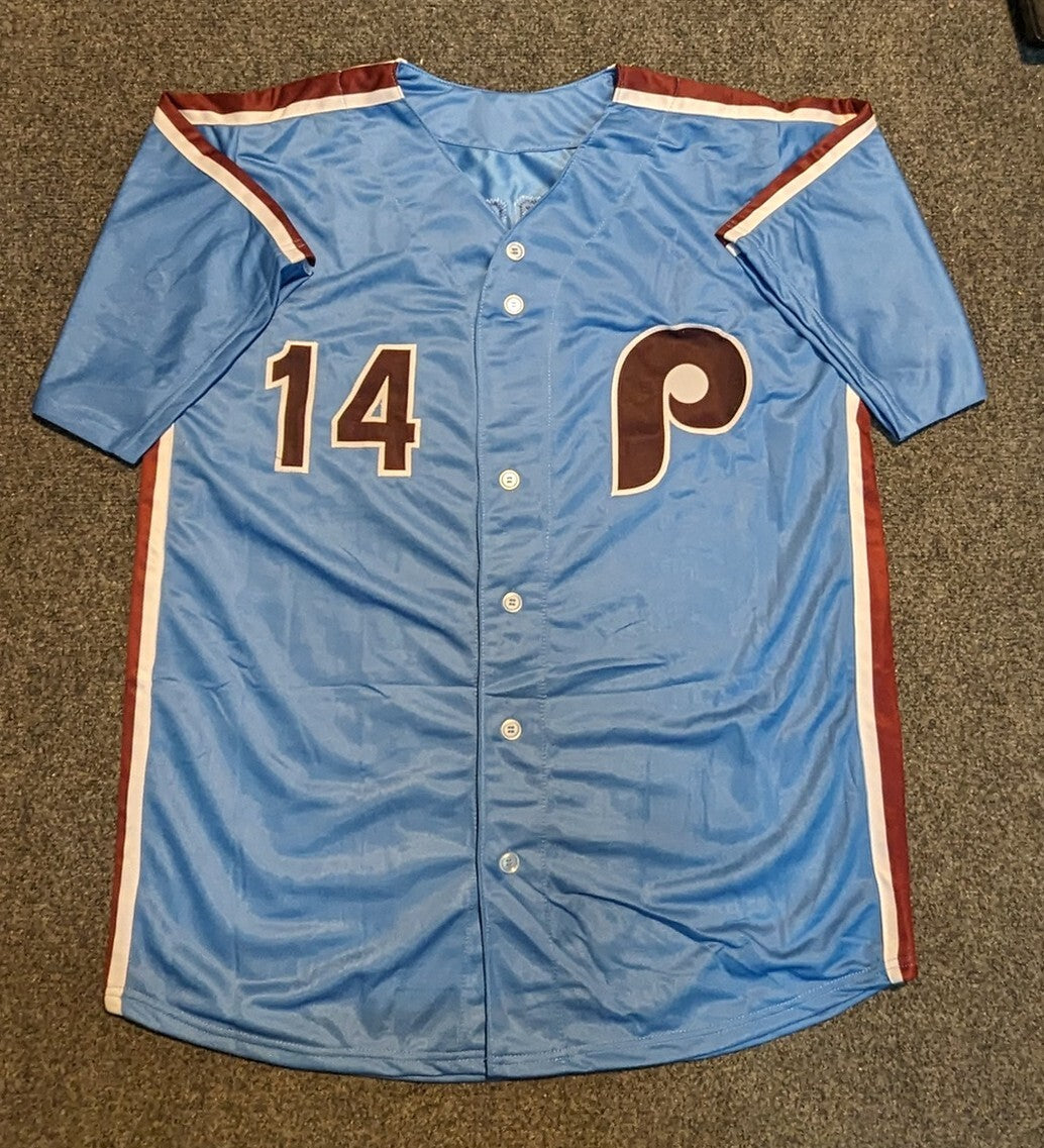 Philadelphia Phillies Pete Rose Autographed Signed Custom Jersey Jsa Coa