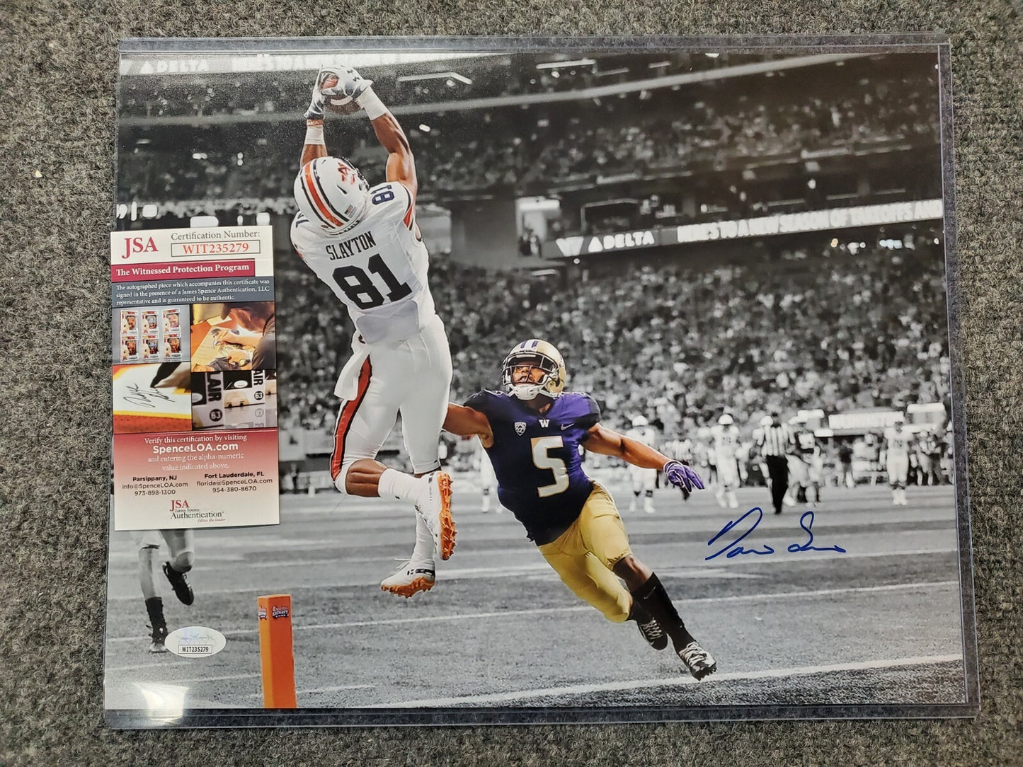 Darius Slayton Autographed Signed Auburn Tigers 11X14 Photo Jsa Coa