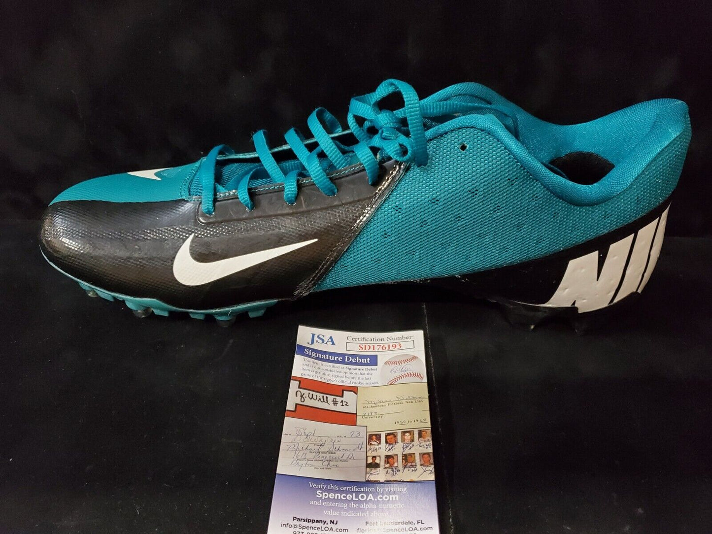 MVP Authentics Tyson Campbell Autographed Signed Cleat Jsa Coa 121.50 sports jersey framing , jersey framing