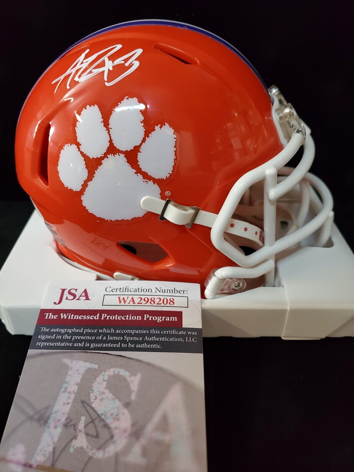 clemson football helmet and jersey Clemson Tigers Amari Rodgers Autographed Signed Speed Mini Helmet Jsa Coa