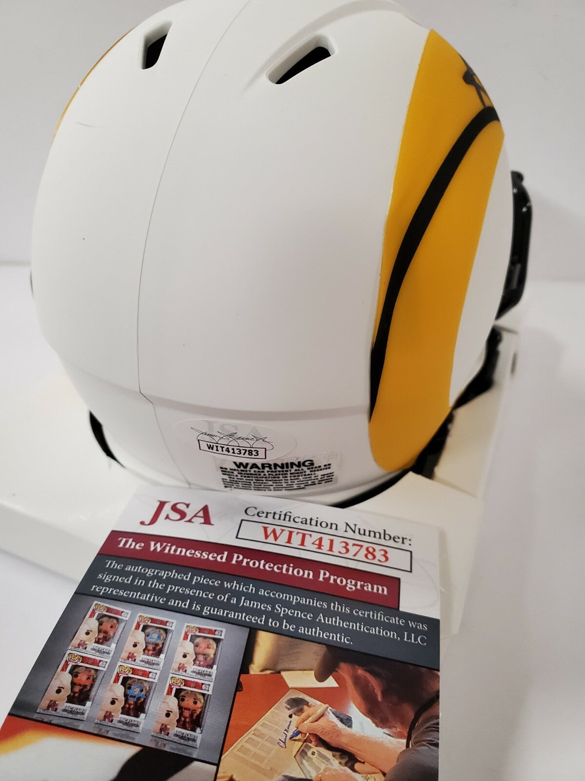 Los Angeles Rams Aaron Donald Autographed Lunar Eclipse Mini Helmet Jsa Coa