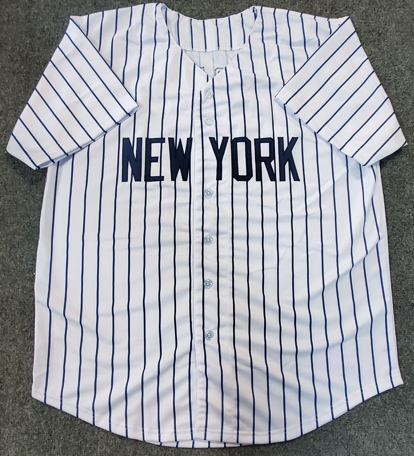 Oswald Peraza Autographed Signed N.Y. Yankees Style Custom Jersey Jsa Coa