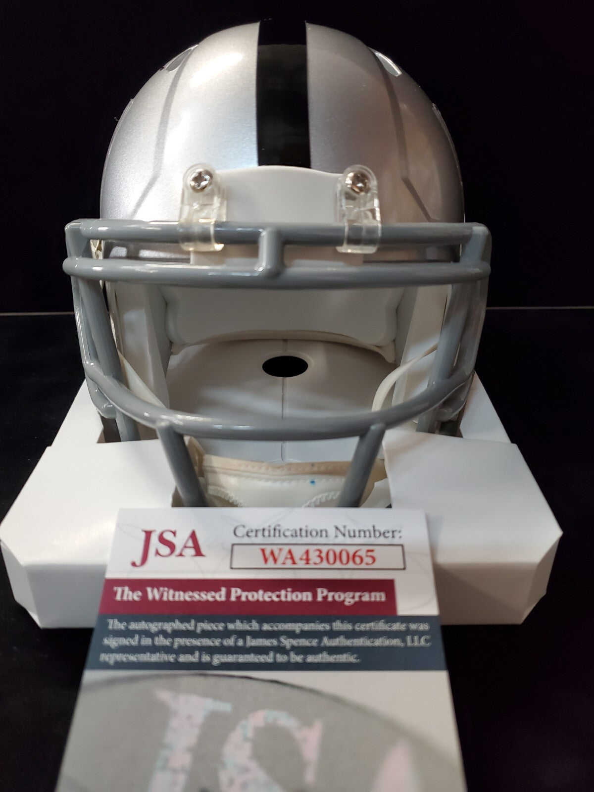 Las Vegas Raiders Shane Lechler Autographed Signed Speed Mini Helmet Jsa Coa