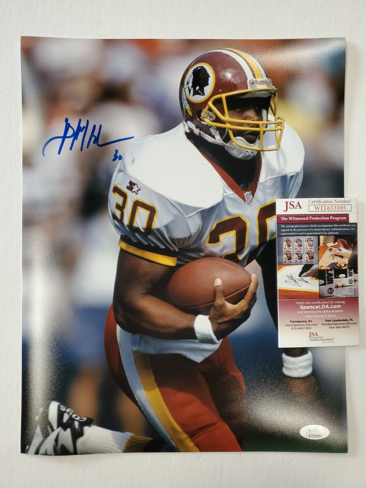 Washington Football Team Brian Mitchell Autographed 11X14 Photo Jsa Coa