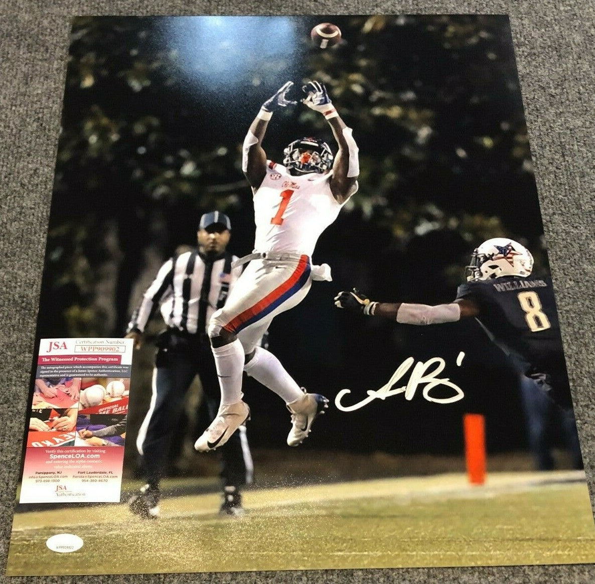 Ole Miss Rebels Aj Brown Autographed Signed 16X20 Photo Jsa Coa