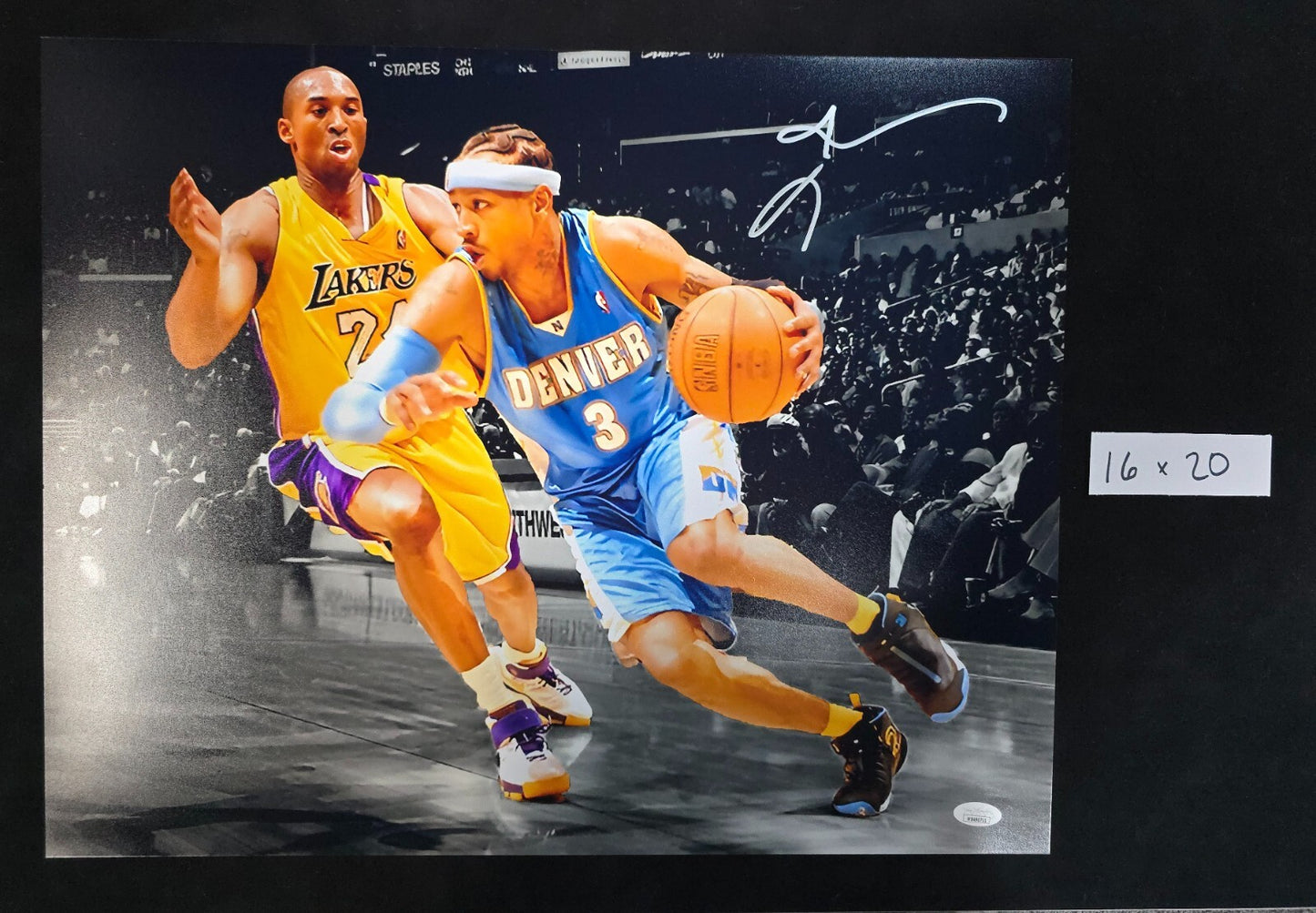 Denver Nuggets Allen Iverson Autographed Signed 16X20 Photo Jsa Cert