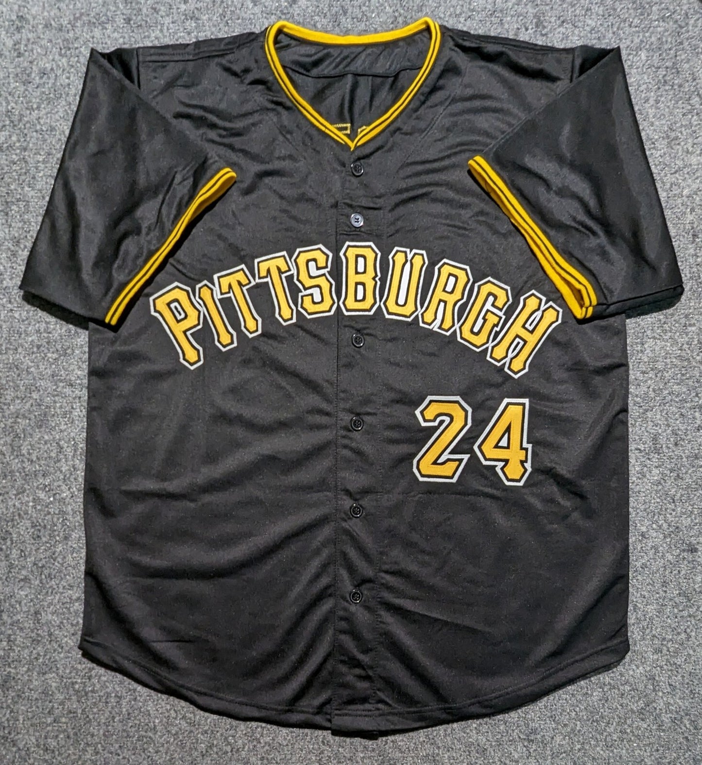 Pittsburgh Steelers Joey Porter Jr Autographed Pirates Style Jersey Jsa Coa