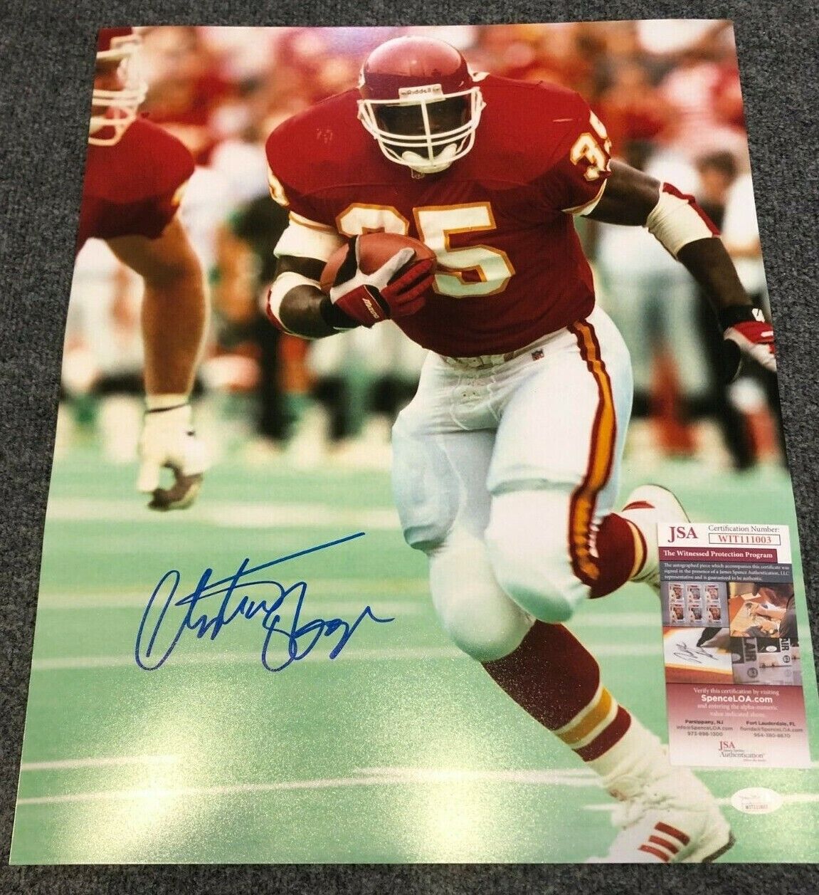 Kansas City Chiefs Christian Okoye Autographed Signed 16X20 Photo Jsa Coa