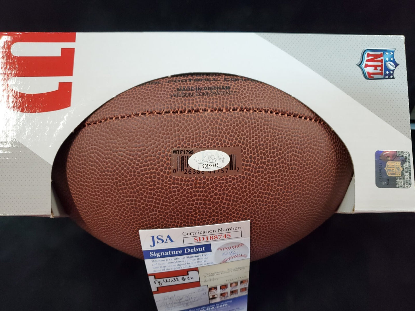 Philadelphia Eagles Jordan Davis Autographed Signed Nfl Football Jsa Coa