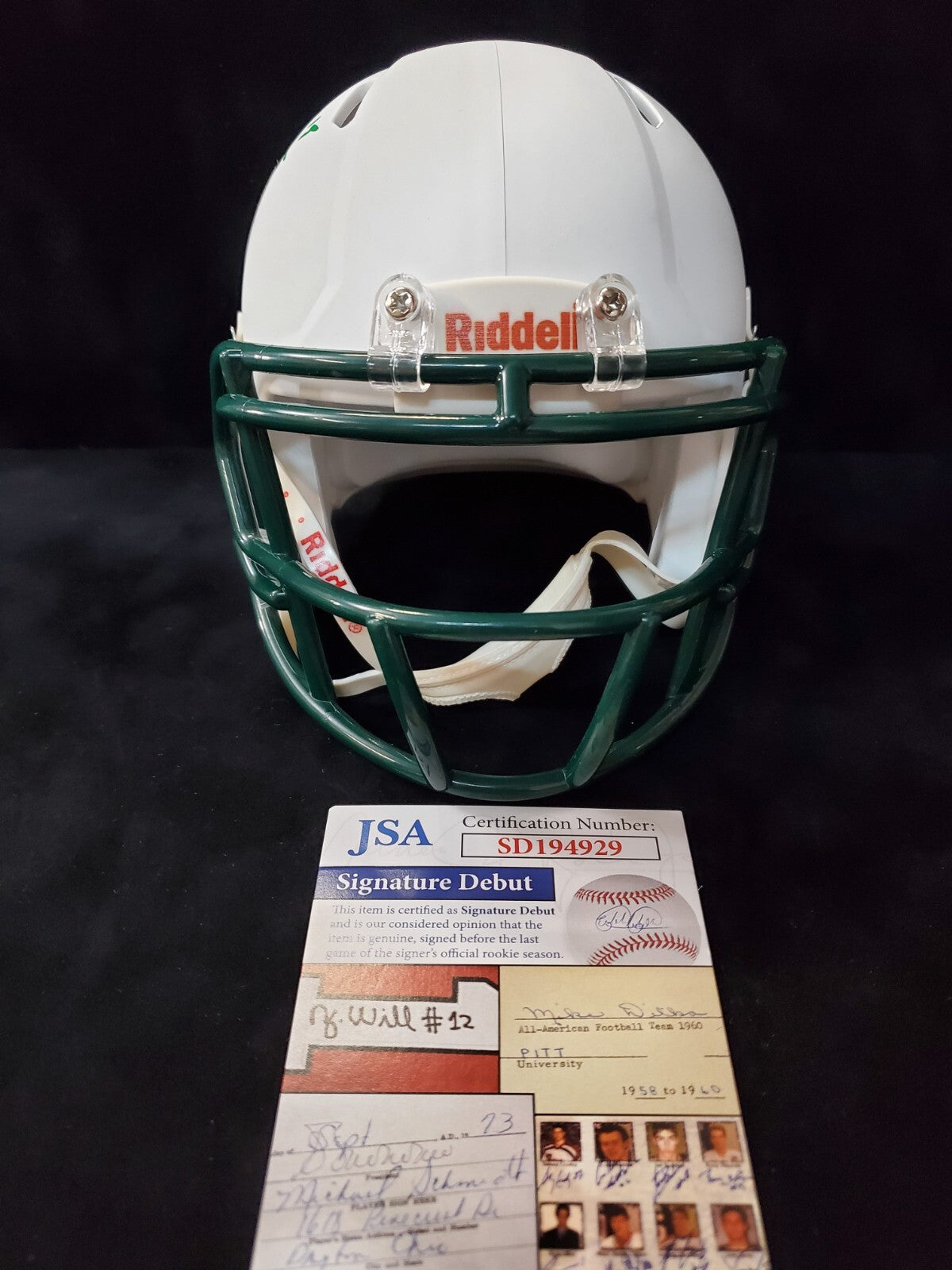 Southeastern Louisiana Lions Cole Kelley Signed Mini Helmet Jsa Coa