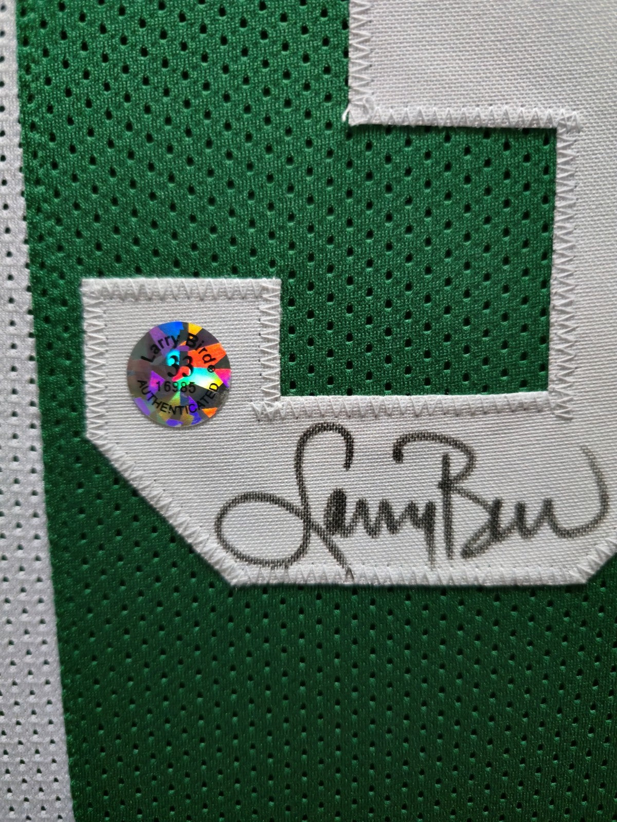 Framed Boston Celtics Larry Bird Autographed Signed Jersey Larry Bird Holo