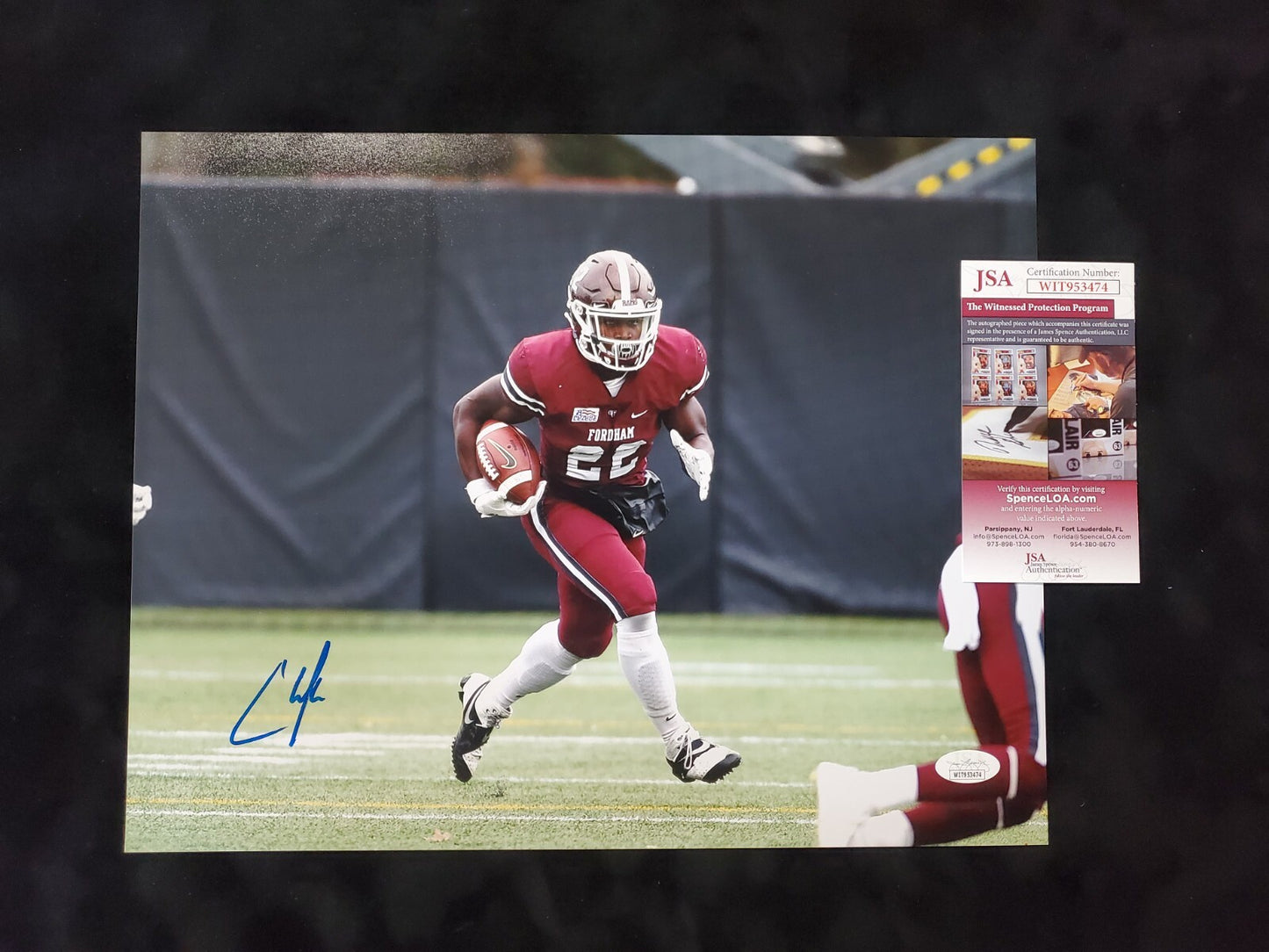 Fordham Rams Chase Edmonds Autographed Signed 11X14 Photo Jsa Coa