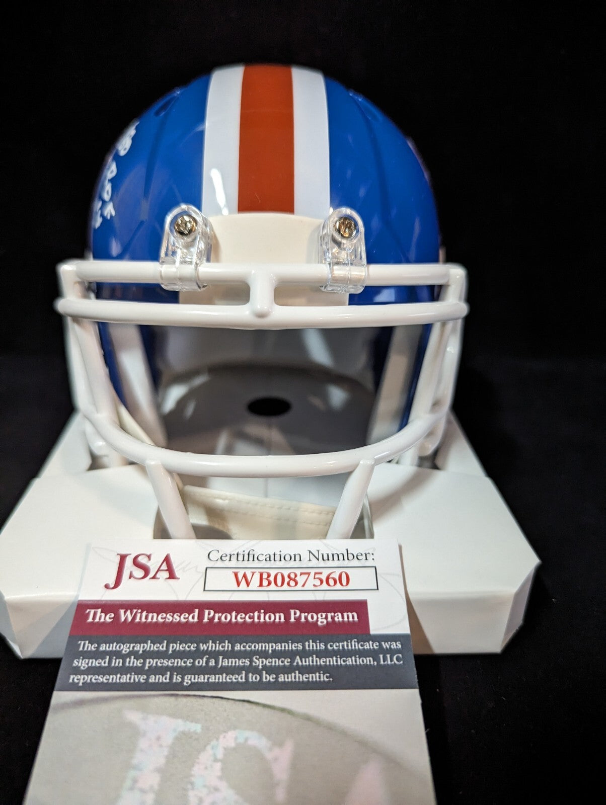 Denver Broncos Rick Upchurch Autographed Inscribed Throwback Mini Helmet Jsa Coa