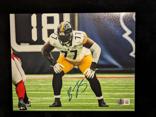 MVP Authentics Pittsburgh Steelers Broderick Jones Autographed Signed 8X10 Photo Beckett Holo 58.50 sports jersey framing , jersey framing