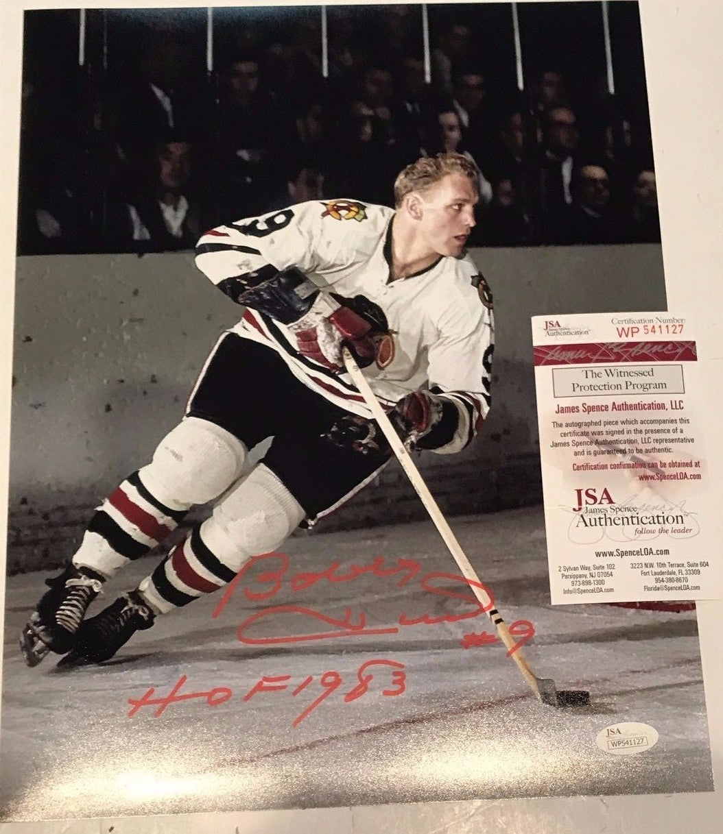 Bobby Hull Autographed Signed Inscribed Chicago Blackhawks 11X14 Photo Jsa Coa