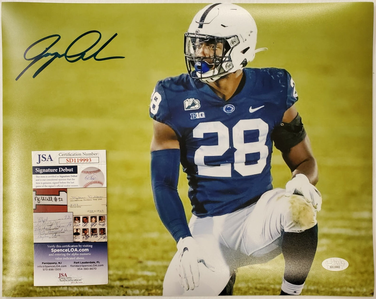 Penn State Autographed Signed Odafe Jayson Oweh 11X14 Photo Jsa Coa