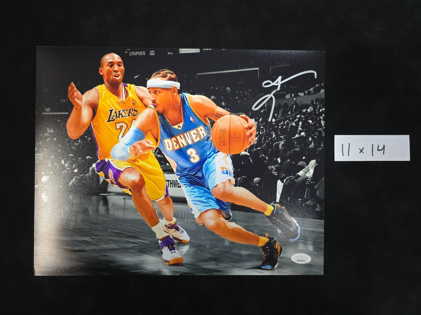 Denver Nuggets Allen Iverson Autographed Signed 11X14 Photo Jsa Cert