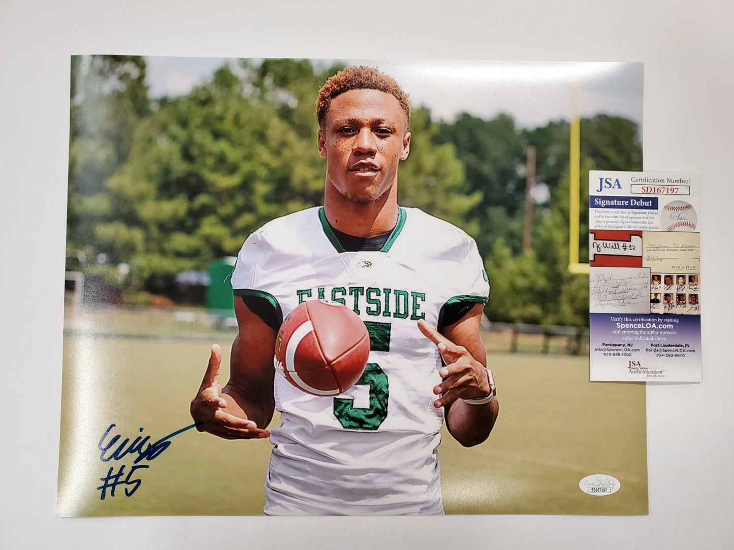 Eastside High School Eric Stokes Autographed Signed 11X14 Photo Jsa Coa