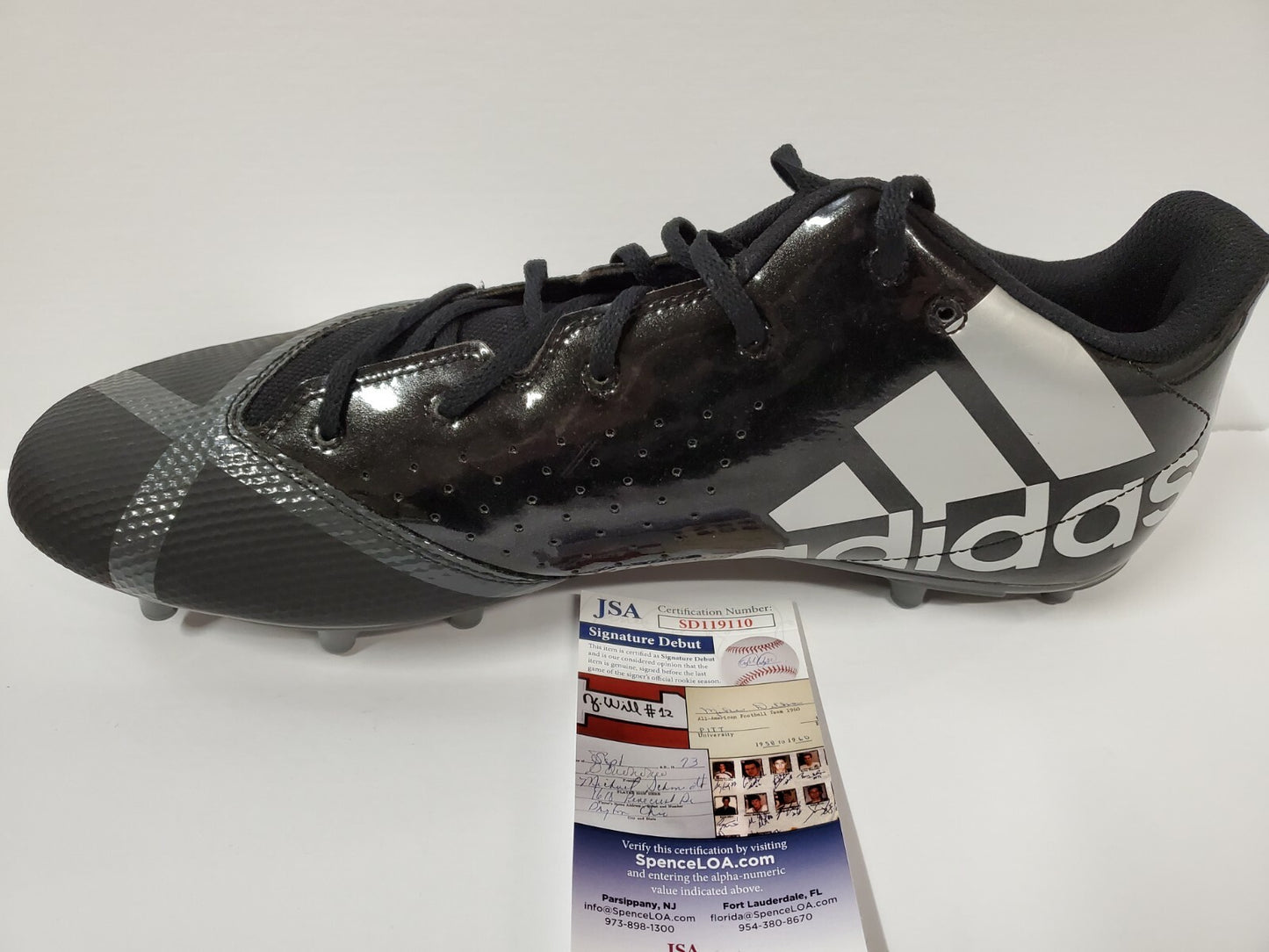 Frank Darby Autographed Signed Adidas Cleat Jsa Coa