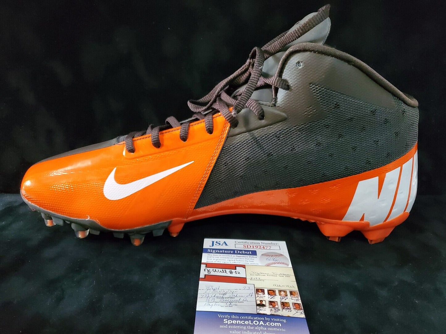 MVP Authentics Greg Newsome Ii Autographed Signed Cleat Jsa Coa 117 sports jersey framing , jersey framing