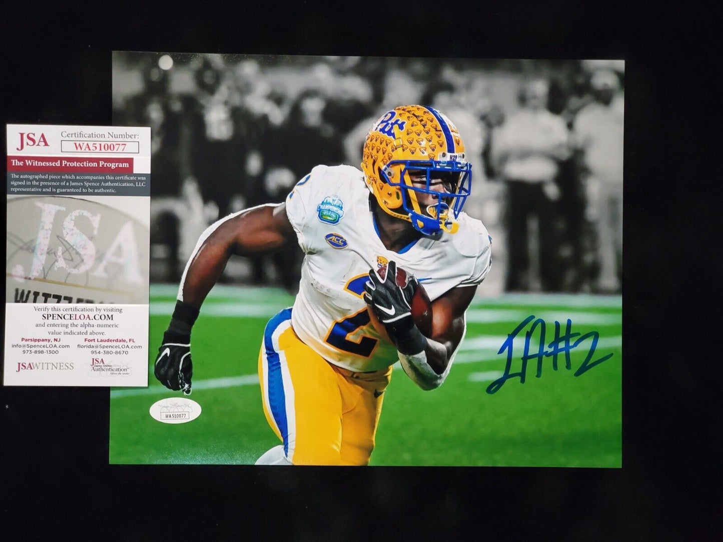 Pitt Panthers Israel "Izzy" Abanikanda Signed 8X10 Photo Jsa Coa