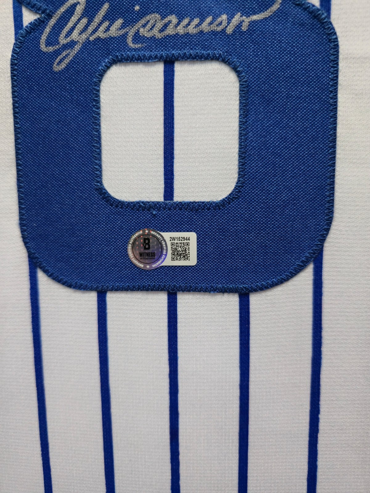 Framed Chicago Cubs Andre Dawson Autographed Signed Jersey Beckett Holo