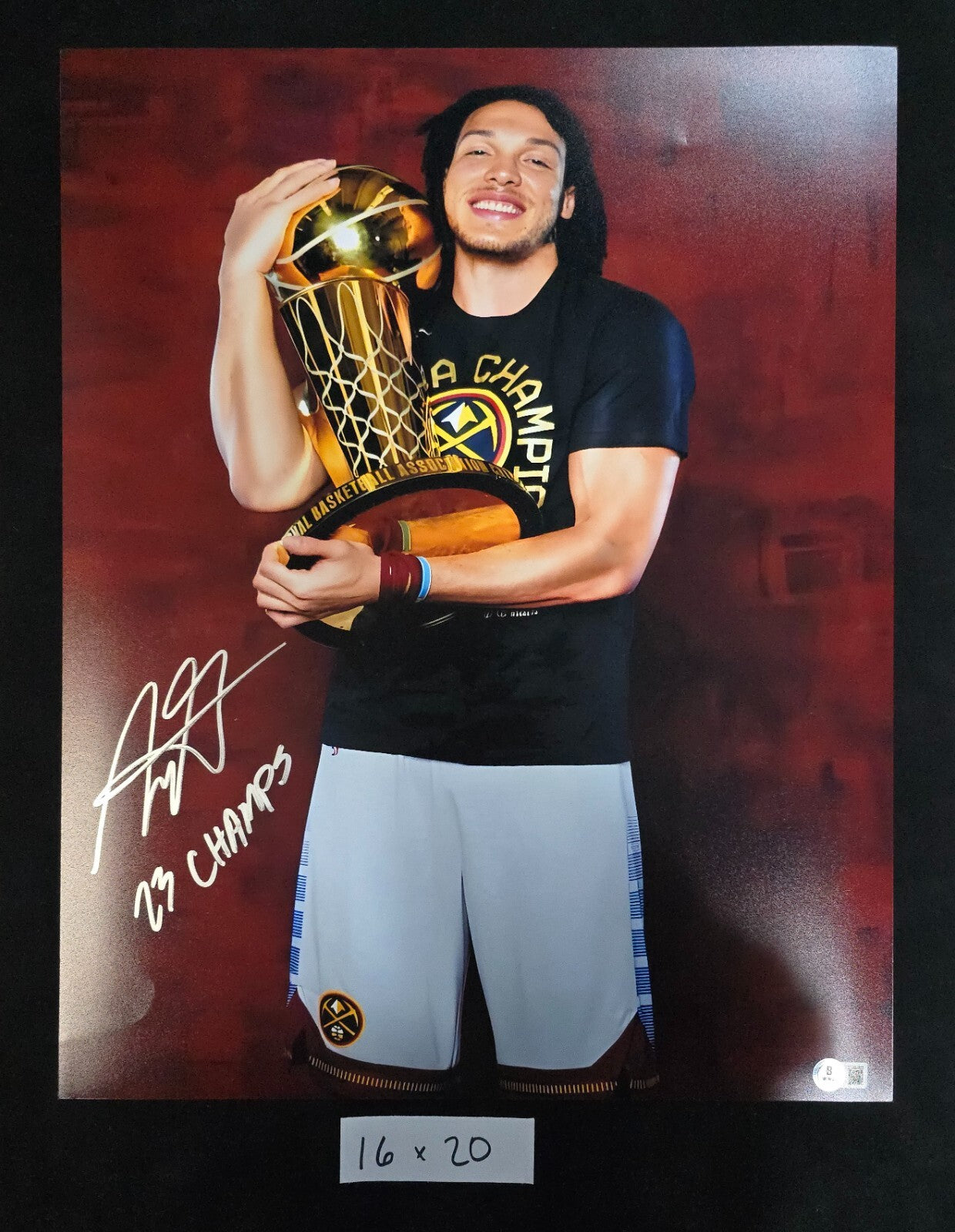 Denver Nuggets Aaron Gordon Autographed Signed 16X20 Photo Beckett Holo
