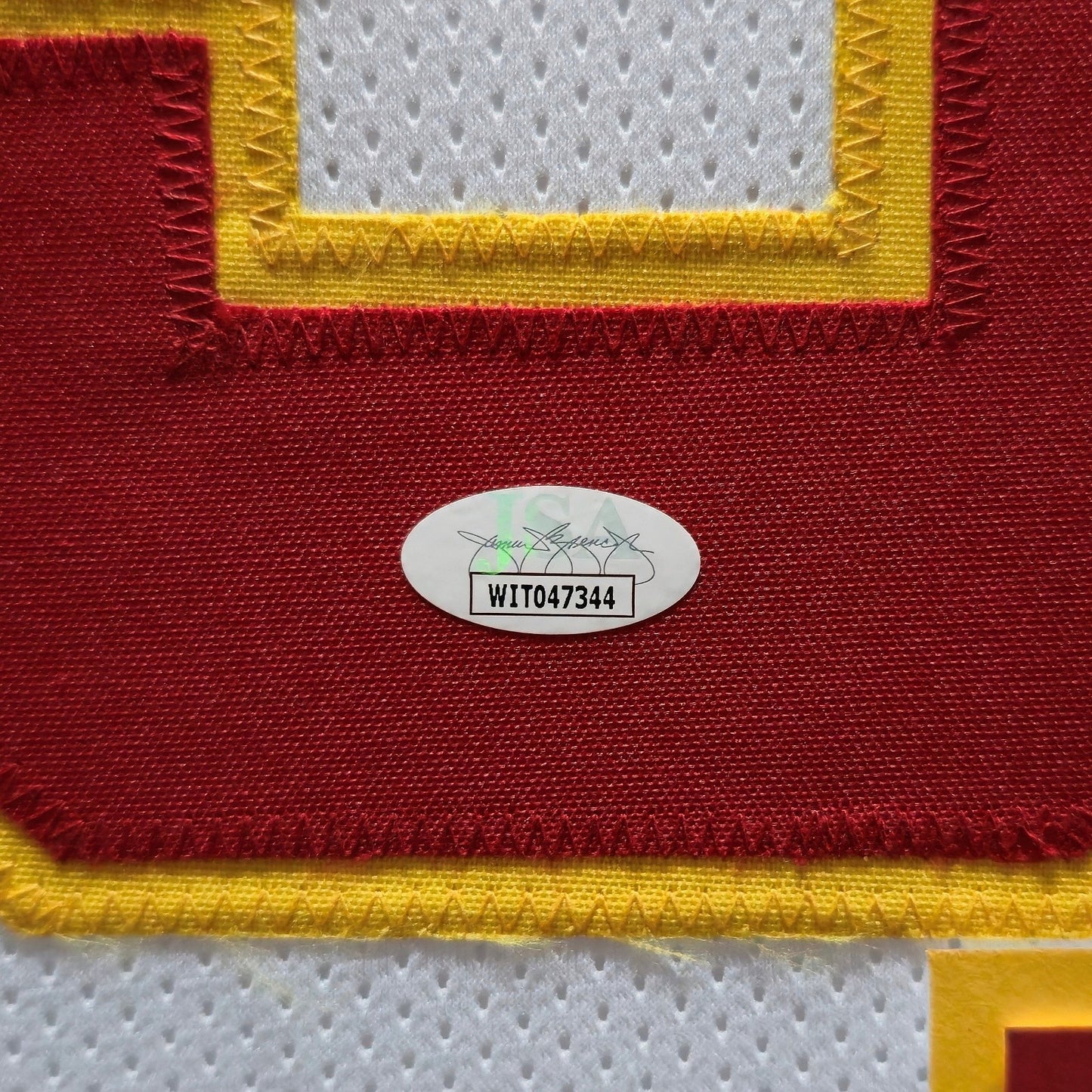 Framed Kansas City Chiefs Christian Okoye Autographed Signed Jersey Jsa Coa