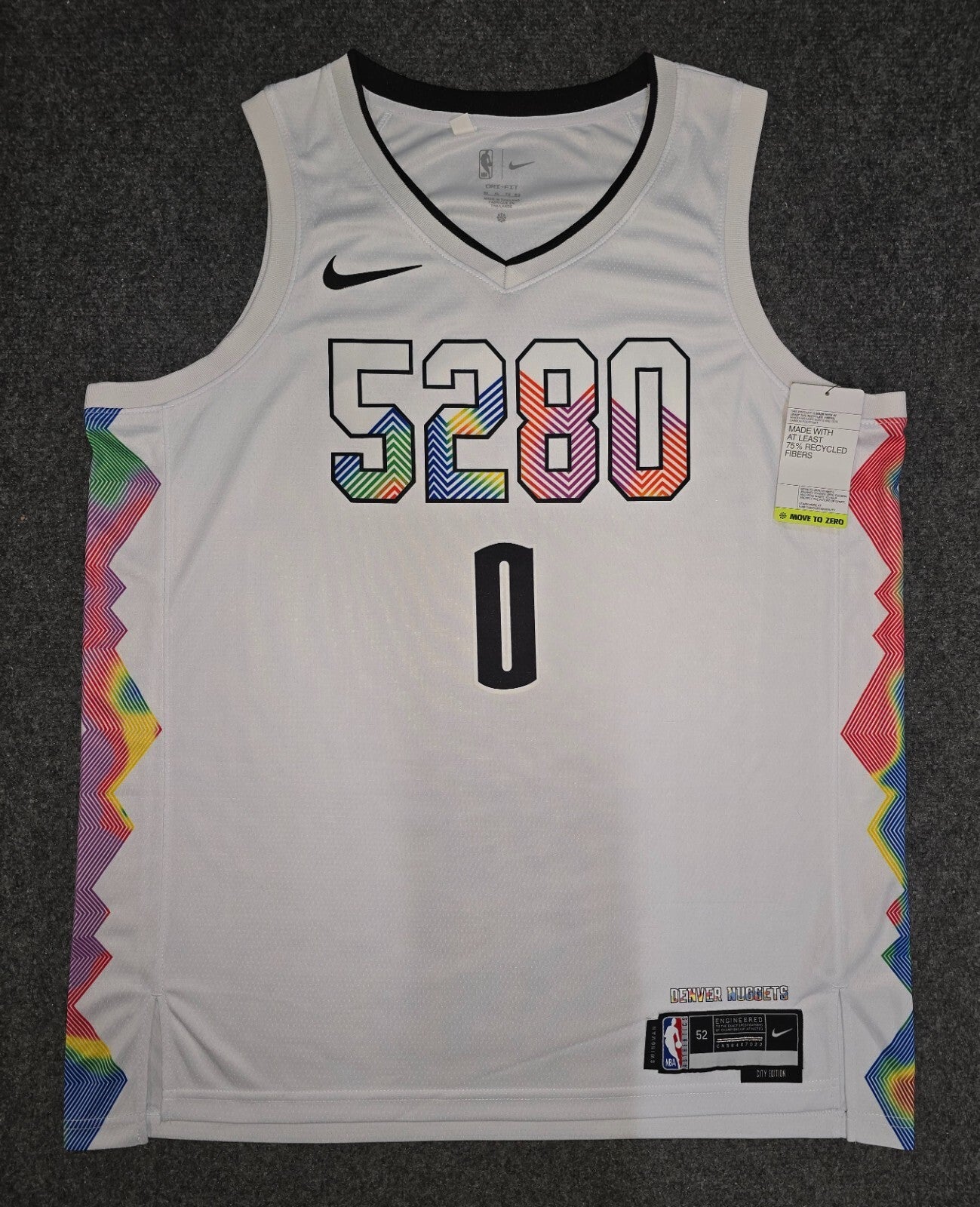 Denver Nuggets Christian Braun Autographed Signed Jersey Beckett Holo