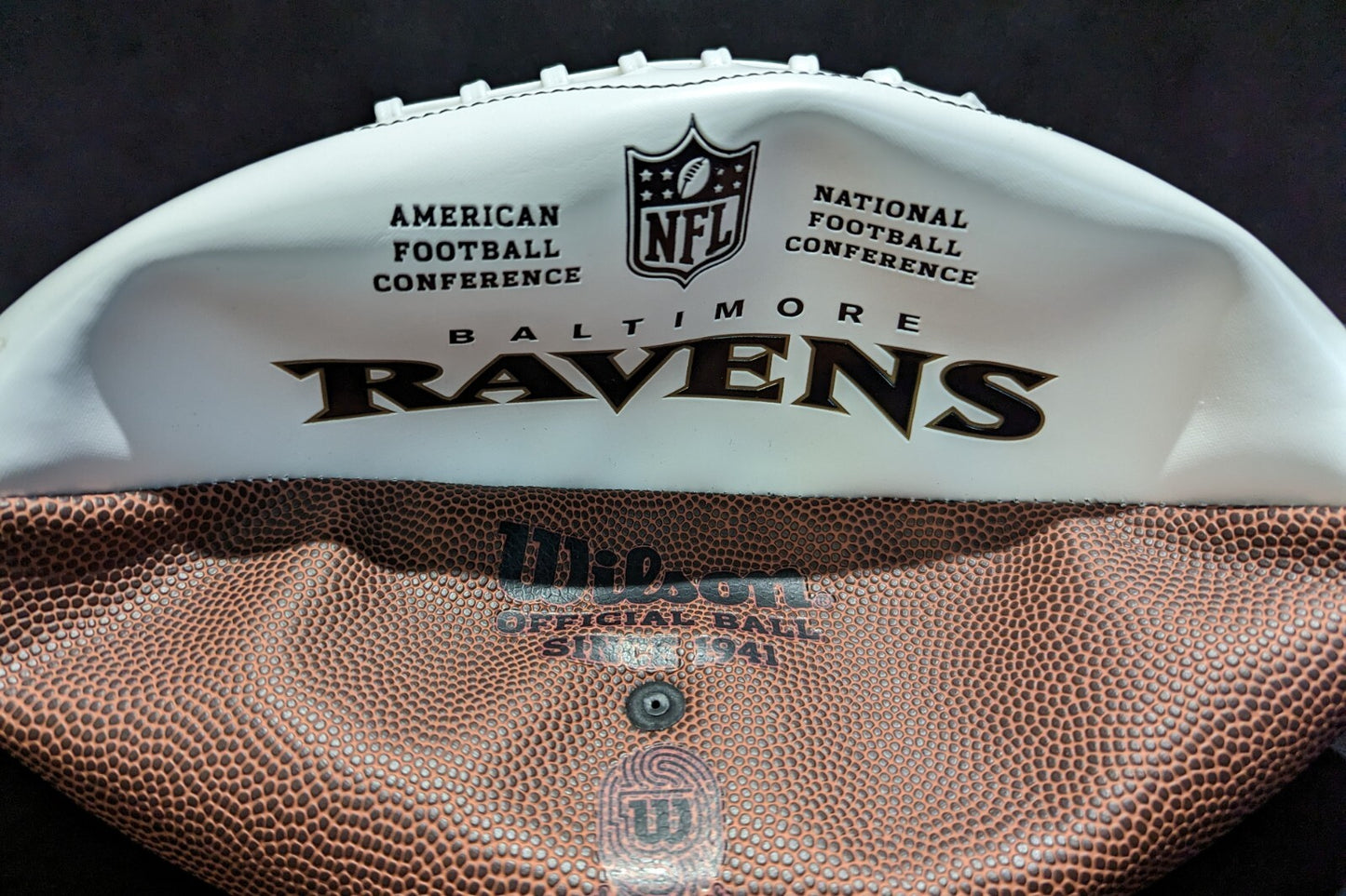 Baltimore Ravens Patrick Queen Autographed Signed Logo Football Jsa Coa