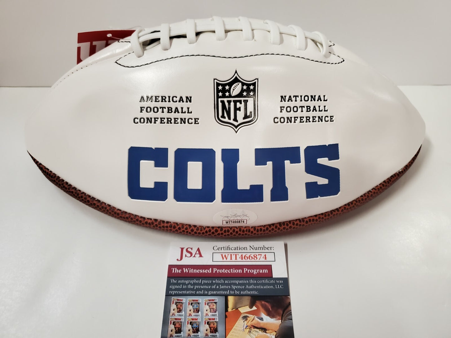 Nyheim Hines Autographed Signed Inscribed Logo Football Jsa Coa