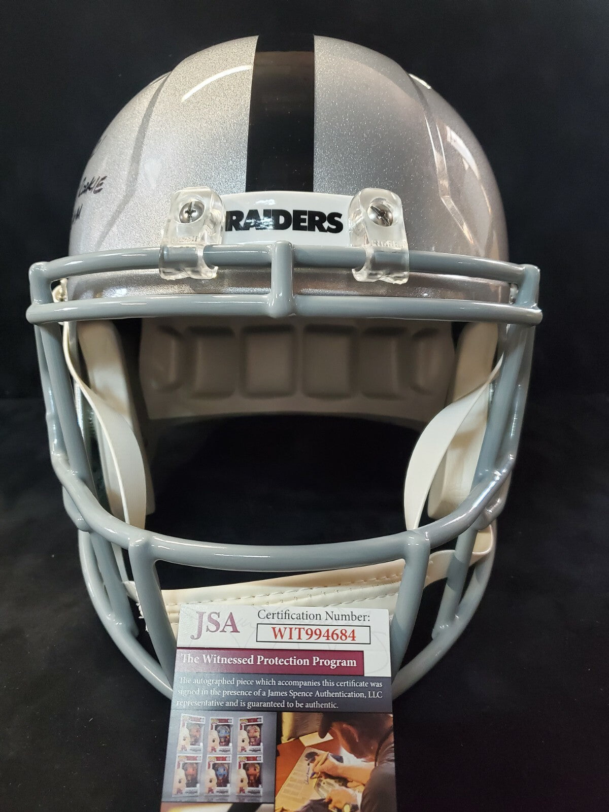 Las Vegas Raiders Tre'von Moehrig Autographed Inscribed Full Size Helmet Jsa Coa