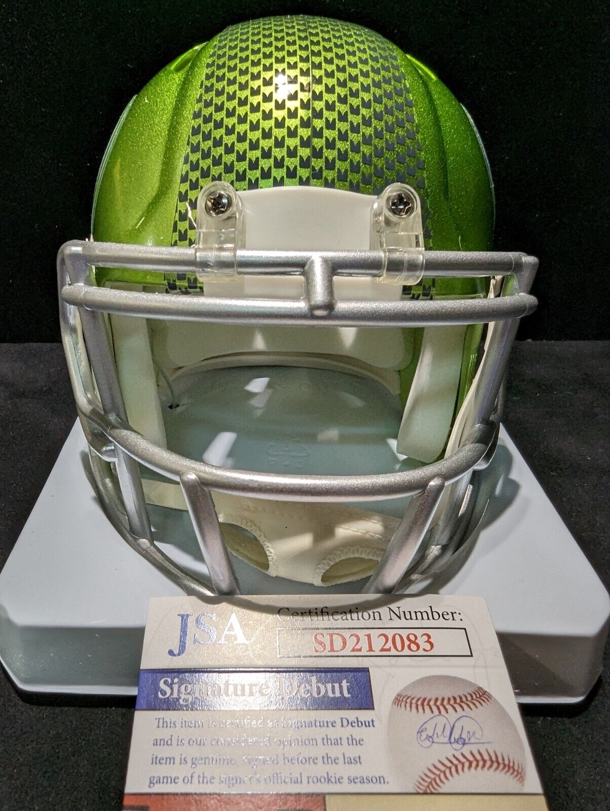 MVP Authentics Seattle Seahawks Devon Witherspoon Signed Flash Mini Helmet Jsa Coa 180 sports jersey framing , jersey framing