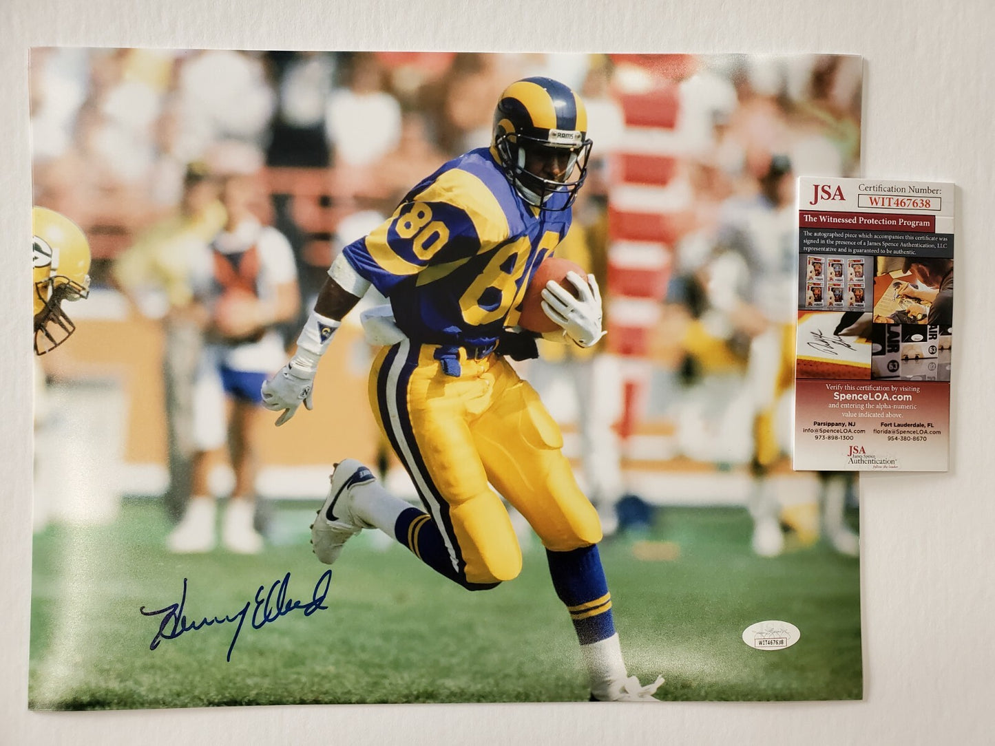 Los Angeles Rams Henry Ellard Autographed Signed 11X14 Photo Jsa Coa