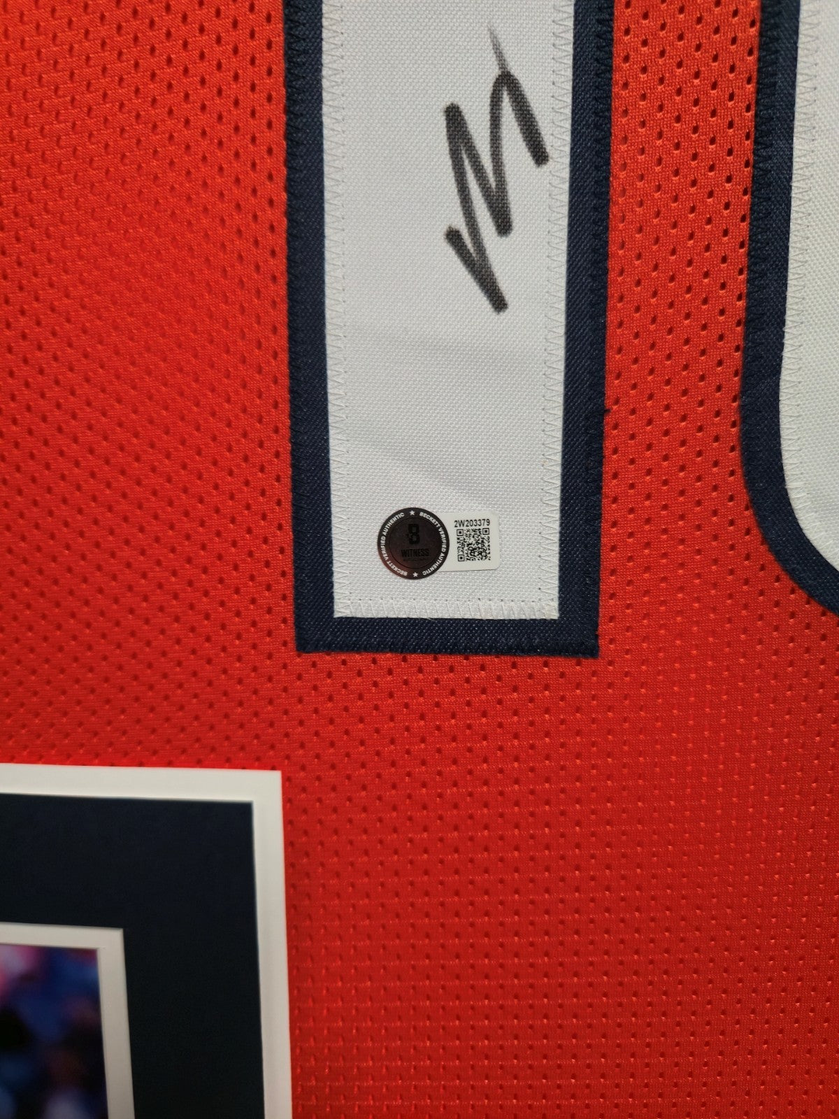 Framed Denver Broncos Bo Nix Autographed Signed Jersey Beckett Hologram