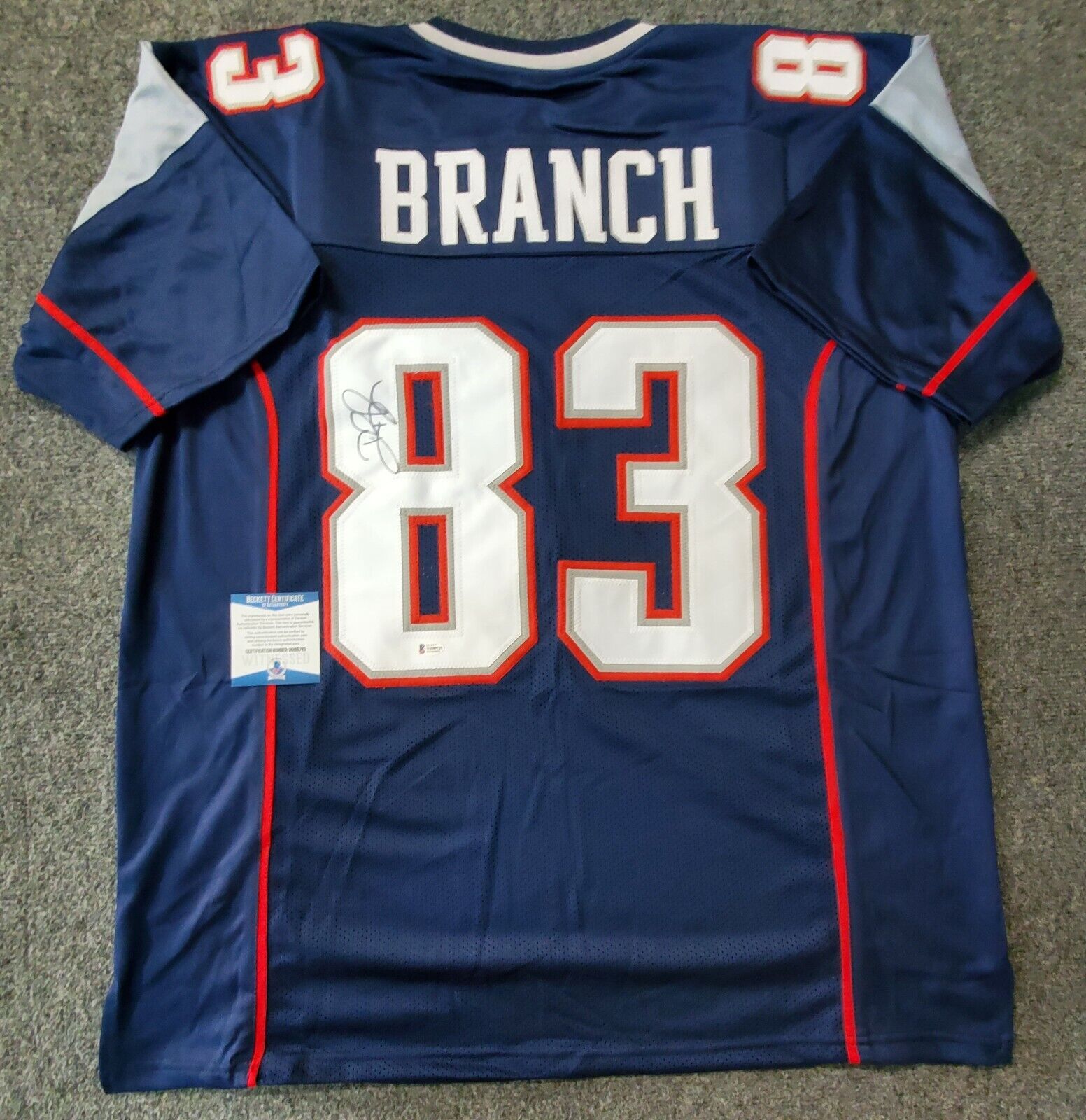New England Patriots Deion Branch Autographed Signed Jersey Beckett Co –  MVP Authentics