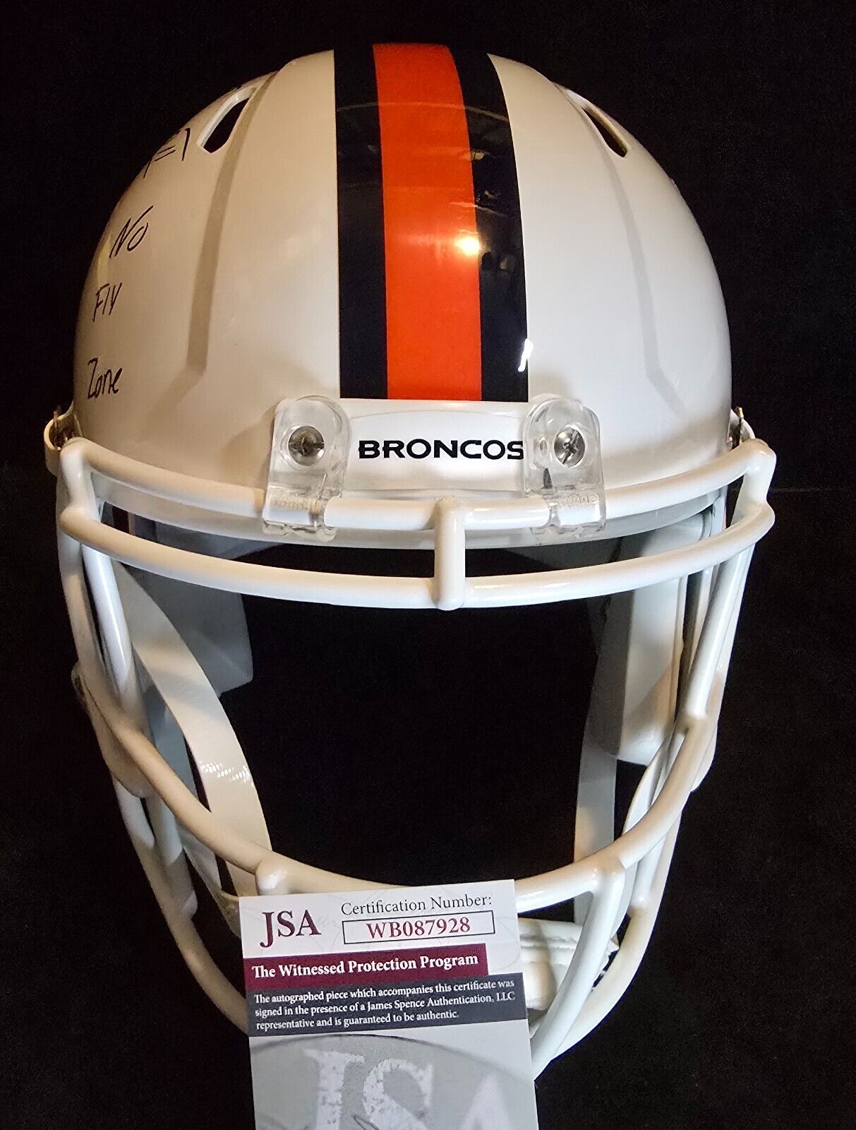 Denver Broncos Pat Surtain Ii Signed Insc Retro Replica Full Size Helmet Jsa