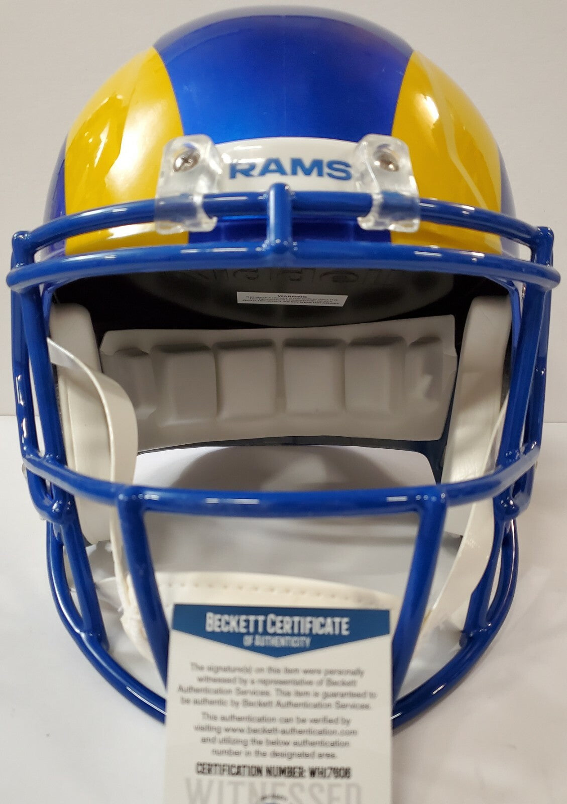 Los Angeles Rams Cam Akers Signed Full Size Replica Speed Helmet Beckett Coa